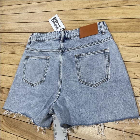 PRINCESS POLLY Denim Shorts Womens 6 Light Blue Fringe Hem Boho Beach Jean NEW - Picture 11 of 16